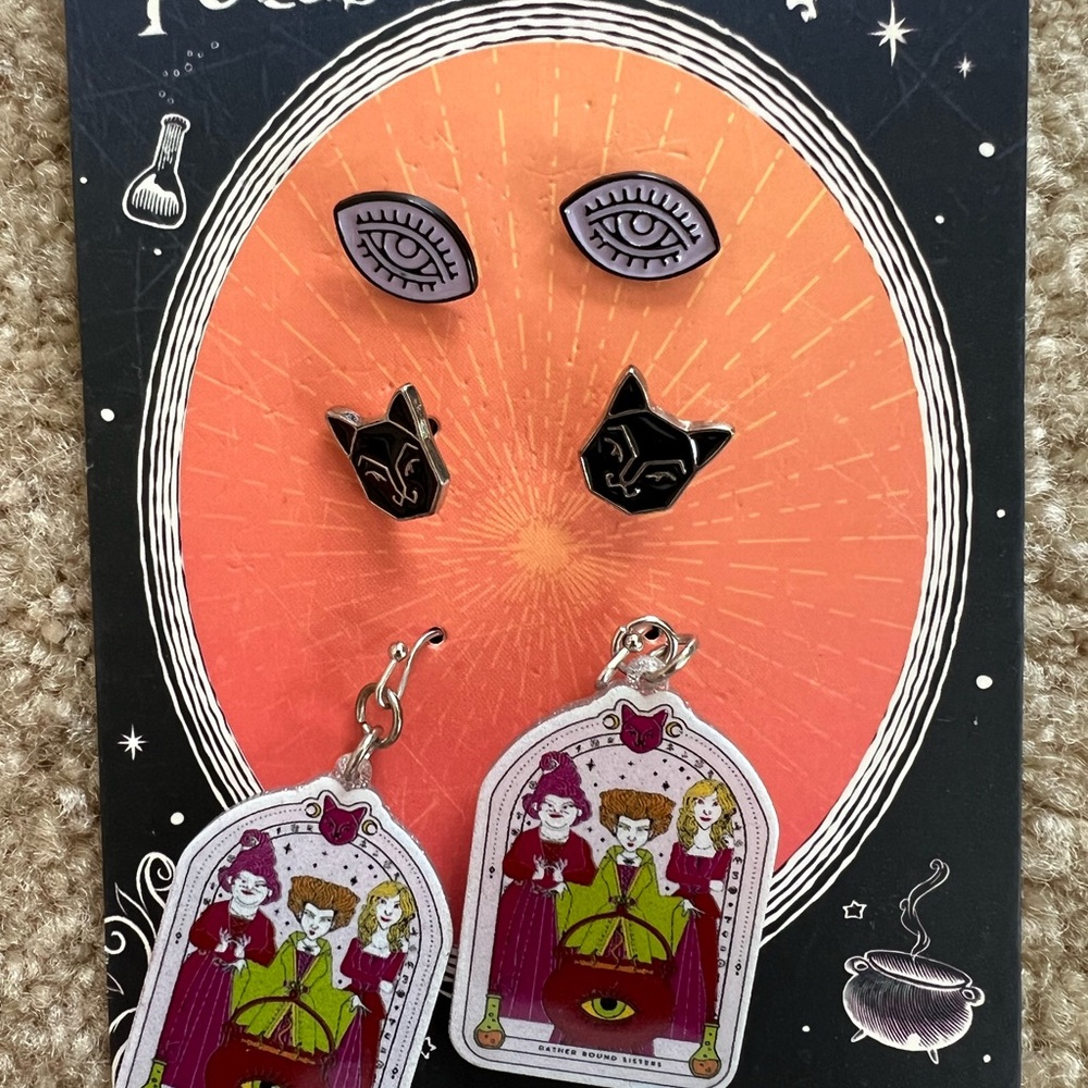 Disney Hocus Pocus Earrings Set